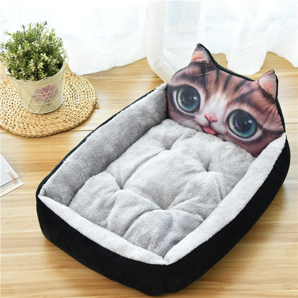 Large Cozy Pet Bed – 7 Colors, Soft Fleece