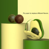 Juguete para limpiar los dientes con hierba gatera y aguacate