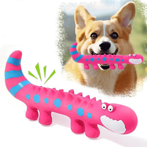 Latex Squeaky Lizard Chew Toy