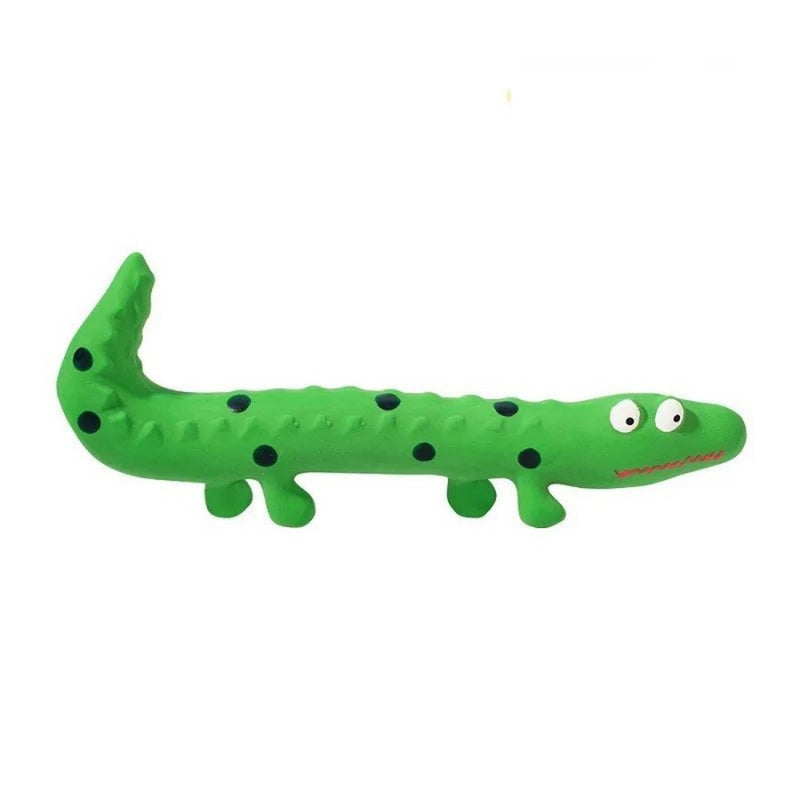 Jouet à mâcher couineur en latex en forme de lézard 