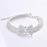 Adjustable Crystal Bow Pet Collar