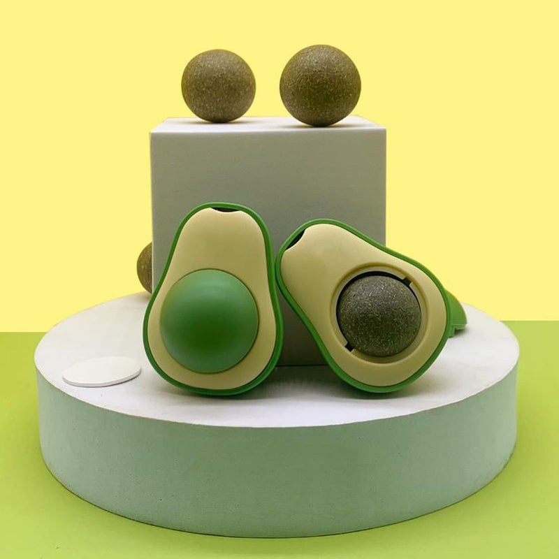 Juguete para limpiar los dientes con hierba gatera y aguacate