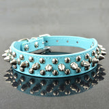 Leather Studded Rivet Dog Collar