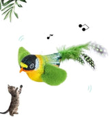 Flappy Chase Cat Toy, Flappy Chase Bird Cat Toy, FlappyChase Interactive Cat Toy, Chirping Bird Cat Toy Flapping Wings, Flying Interactive Simulation Electric Sparrow Shaking Bird
