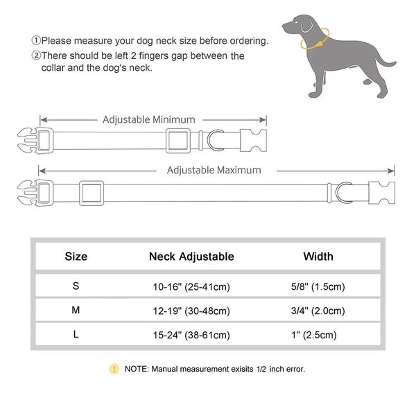 Adjustable Nylon Gradient Pet Collar